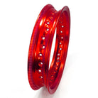 Red | 50 Caliber Racing Pit Bike 10 inch Rims - 28 Hole available in BLACK, GOLD, RED or BLUE Anodized
