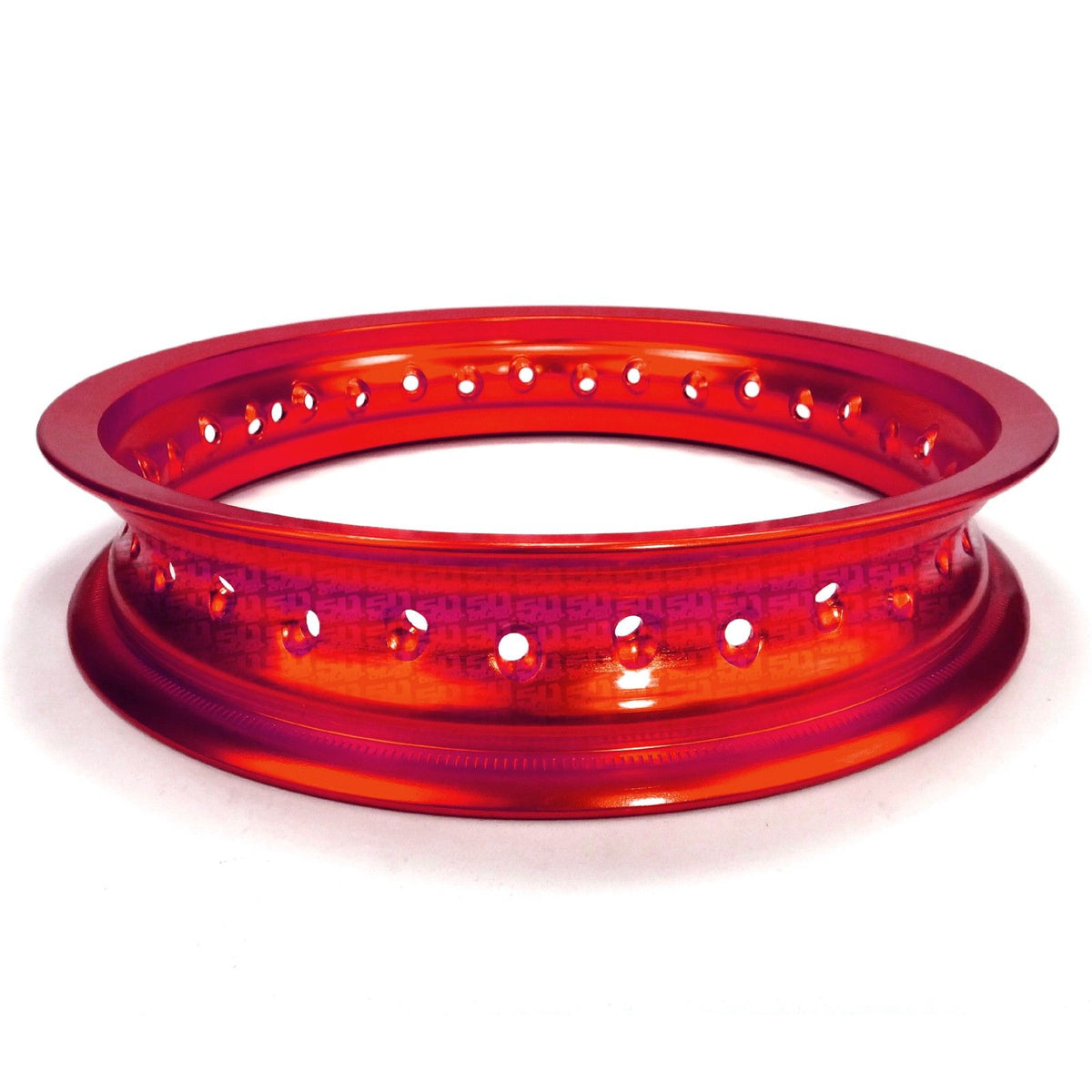 Red | 50 Caliber Racing Pit Bike 10 inch Rims - 28 Hole available in BLACK, GOLD, RED or BLUE Anodized