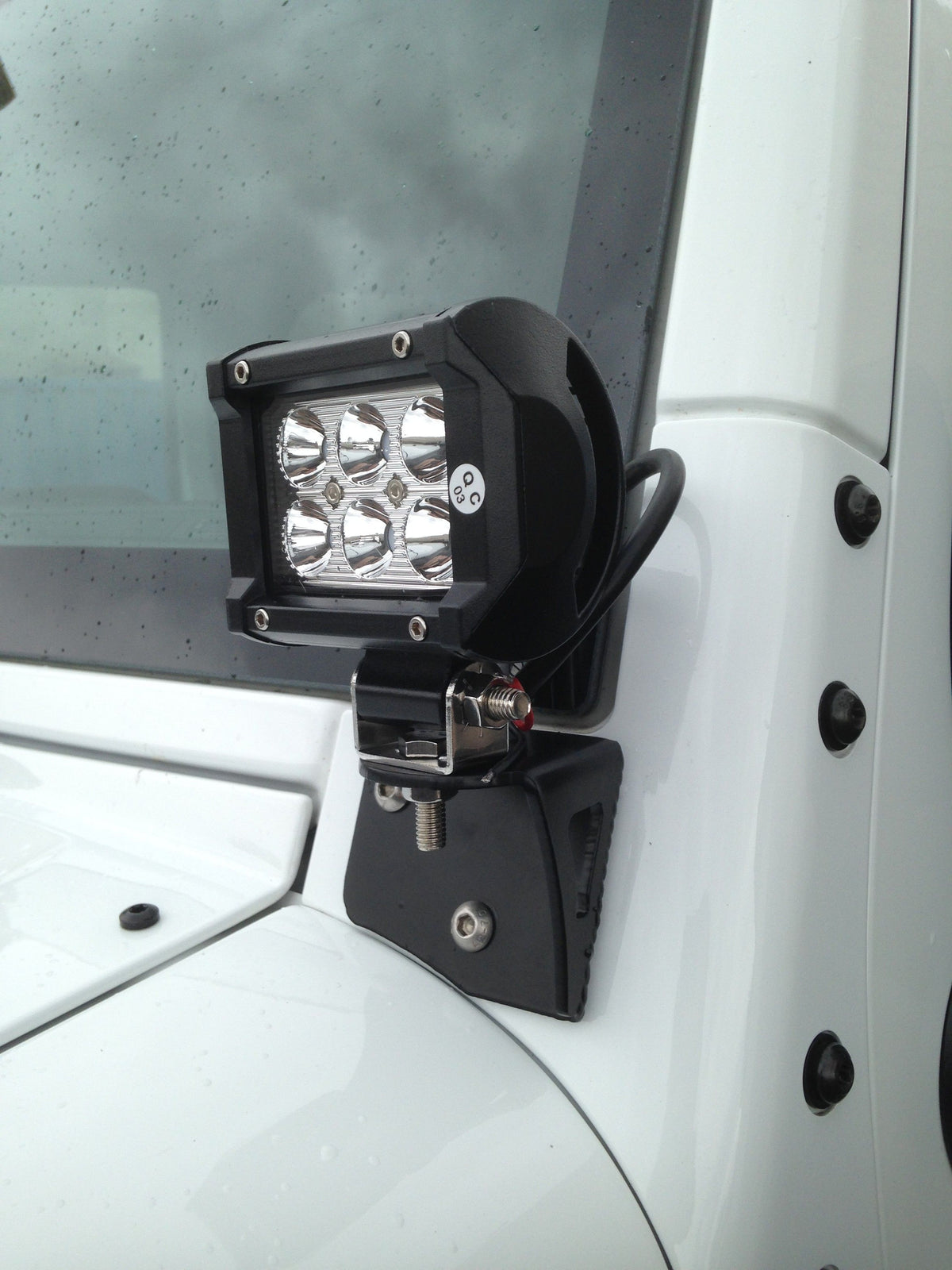 A-Pillar LED Pod Light Mount Brackets for Jeep Wrangler | 50 Caliber Racing A-Pillar Pod Light Mounting Brackets for Jeep Wrangler & Unlimited 2007-2017 