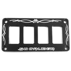 Black | 50 Caliber Racing Universal CNC Billet Aluminum 4 Switch Dash Panel