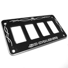 Black | 50 Caliber Racing Universal CNC Billet Aluminum 4 Switch Dash Panel