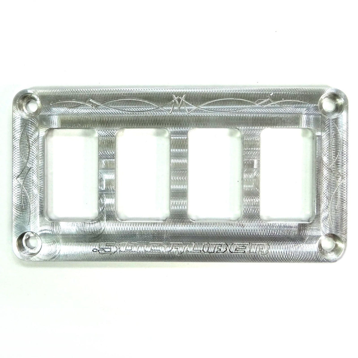 Raw Silver | 50 Caliber Racing Universal CNC Billet Aluminum 4 Switch Dash Panel