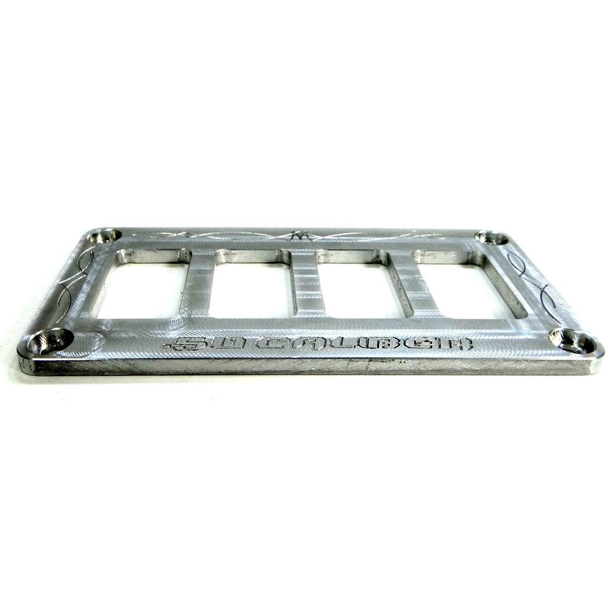 Raw Silver | 50 Caliber Racing Universal CNC Billet Aluminum 4 Switch Dash Panel