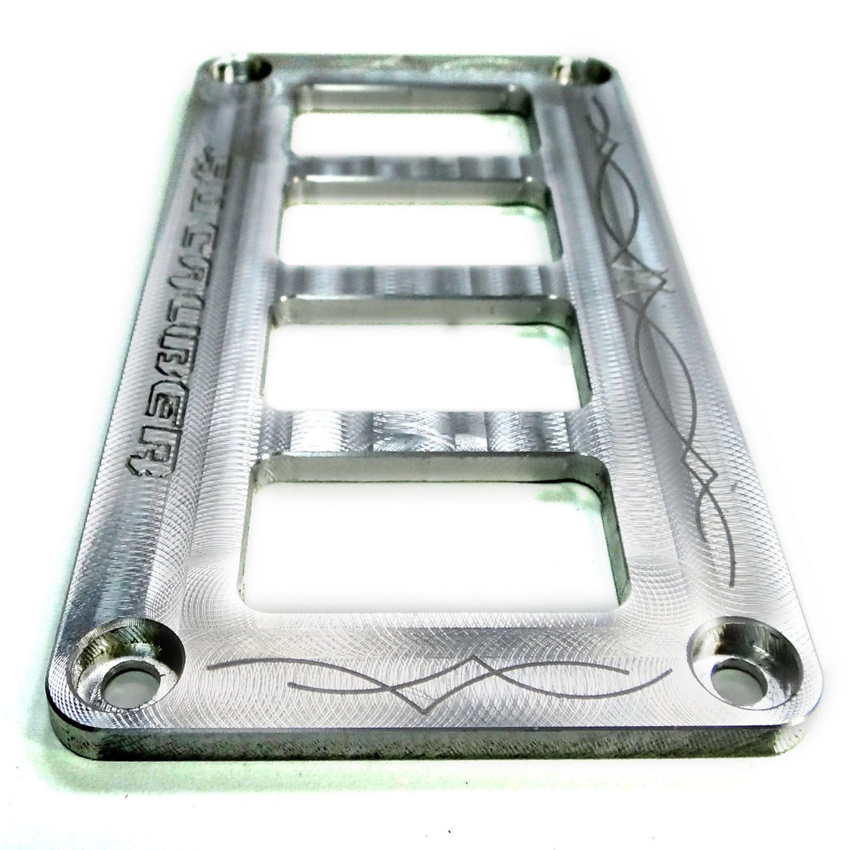 Raw Silver | 50 Caliber Racing Universal CNC Billet Aluminum 4 Switch Dash Panel