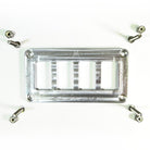 Raw Silver | 50 Caliber Racing Universal CNC Billet Aluminum 4 Switch Dash Panel