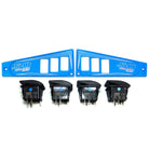 Voodoo Blue | Polaris Ride Command 6 Switch Dash Panel Voodoo Blue 2 Piece Combo with 4 Free Waterproof Carling Illuminated 12V Switches