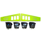 Lime Squeeze | Polaris Ride Command 6 Switch Dash Panel Lime Squeeze 2 Piece Combo with 4 Free Waterproof Carling Illuminated 12V Switches