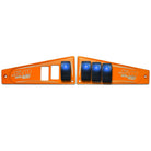 Orange | Polaris Ride Command 6 Switch Dash Panel Orange Madness 2 Piece Combo with 4 Free Waterproof Carling Illuminated 12V Switches
