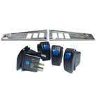 Raw Silver | Polaris Ride Command 6 Switch Dash Panel Raw Silver 2 Piece Combo with 4 Free Waterproof Carling Illuminated 12V Switches