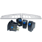 White | Polaris Ride Command 6 Switch Dash Panel White Lightning 2 Piece Combo with 4 Free Waterproof Carling Illuminated 12V Switches
