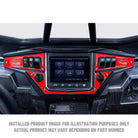 Red | Polaris Ride Command 6 Switch Dash Panel Red 3 Piece Kit