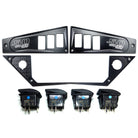 RZR Billet Dash Switch Panels Ride Command | Polaris Ride Command 6 Switch Dash Panel Black 3 Piece Combo with 4 Free Waterproof Carling Illuminated 12V Switches