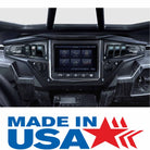 Black | Polaris Ride Command 6 Switch Dash Panel Black 3 Piece Combo with 4 Free Waterproof Carling Illuminated 12V Switches