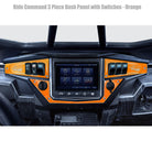 Orange | Polaris Ride Command 6 Switch Dash Panel Orange Madness 3 Piece Combo with 4 Free Waterproof Carling Illuminated 12V Switches