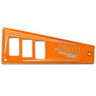 Orange | Polaris Ride Command 6 Switch Dash Panel Orange Madness 3 Piece Combo with 4 Free Waterproof Carling Illuminated 12V Switches