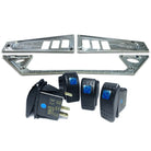 Raw Silver | Polaris Ride Command 6 Switch Dash Panel Raw Silver 3 Piece Combo with 4 Free Waterproof Carling Illuminated 12V Switches