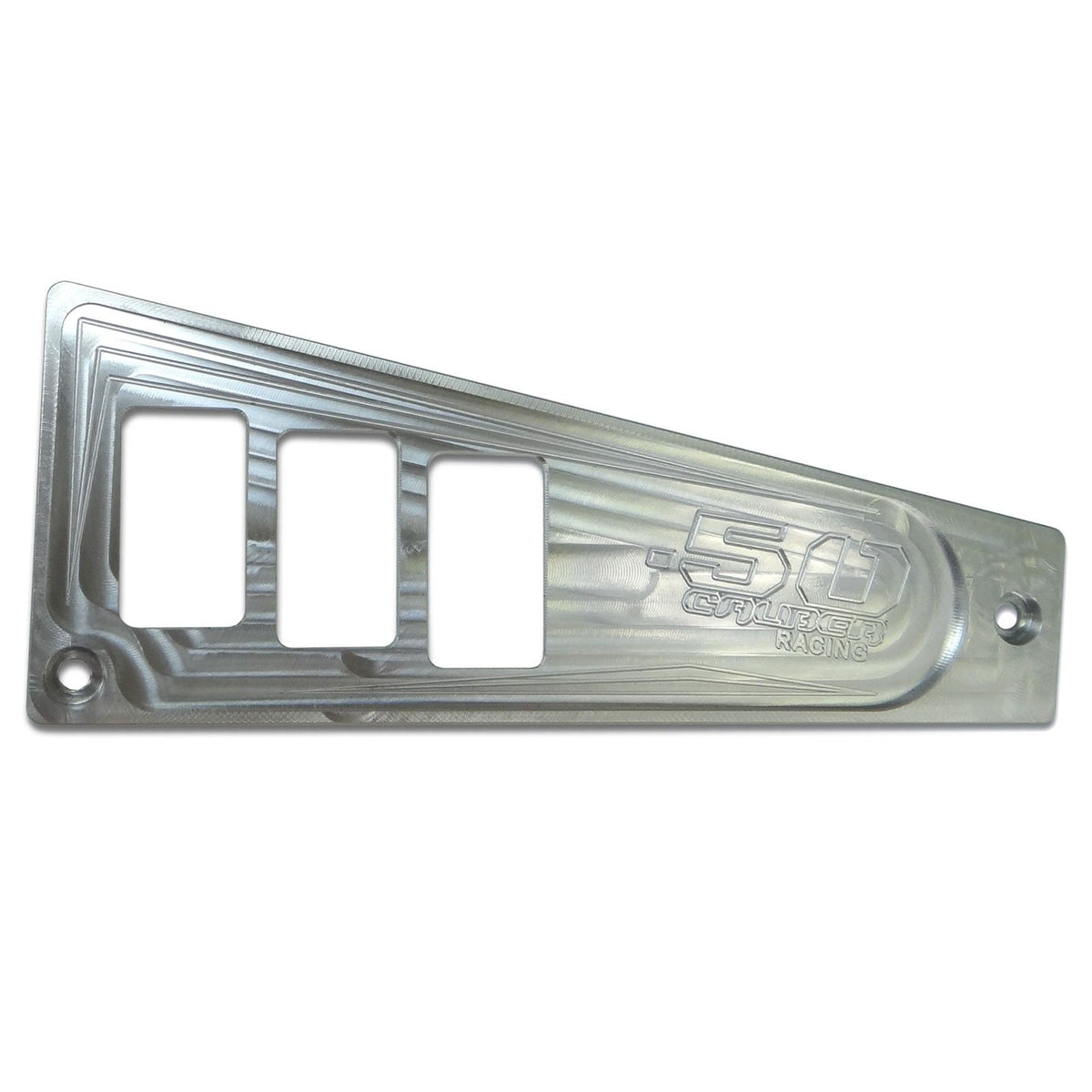 Raw Silver | Polaris Ride Command 6 Switch Dash Panel Raw Silver 3 Piece Combo with 4 Free Waterproof Carling Illuminated 12V Switches