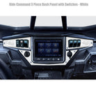 White | Polaris Ride Command 6 Switch Dash Panel White Lightning 3 Piece Combo with 4 Free Waterproof Carling Illuminated 12V Switches