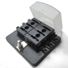 6 Way 12V Fuse Block - LED Indicators - Blade Terminals | Universal 6 Way Covered 12V Circuit Blade Fuse Box with LED Indicators and Accessories