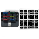 6 Way 12V Fuse Block - LED Indicators - Blade Terminals | Universal 6 Way Covered 12V Circuit Blade Fuse Box with LED Indicators and Accessories