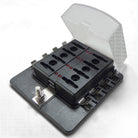 8 Way 12V Fuse Block - LED Indicators - Blade Terminals | Universal 8 Way Covered 12V Circuit Blade Fuse Box with LED Indicators and Accessories