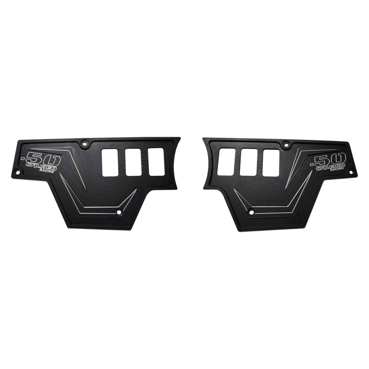 Black | Stealth Black 6061 CNC Billet 6 Switch Dash Panel for RZR XP1000 - 2 Piece Kit