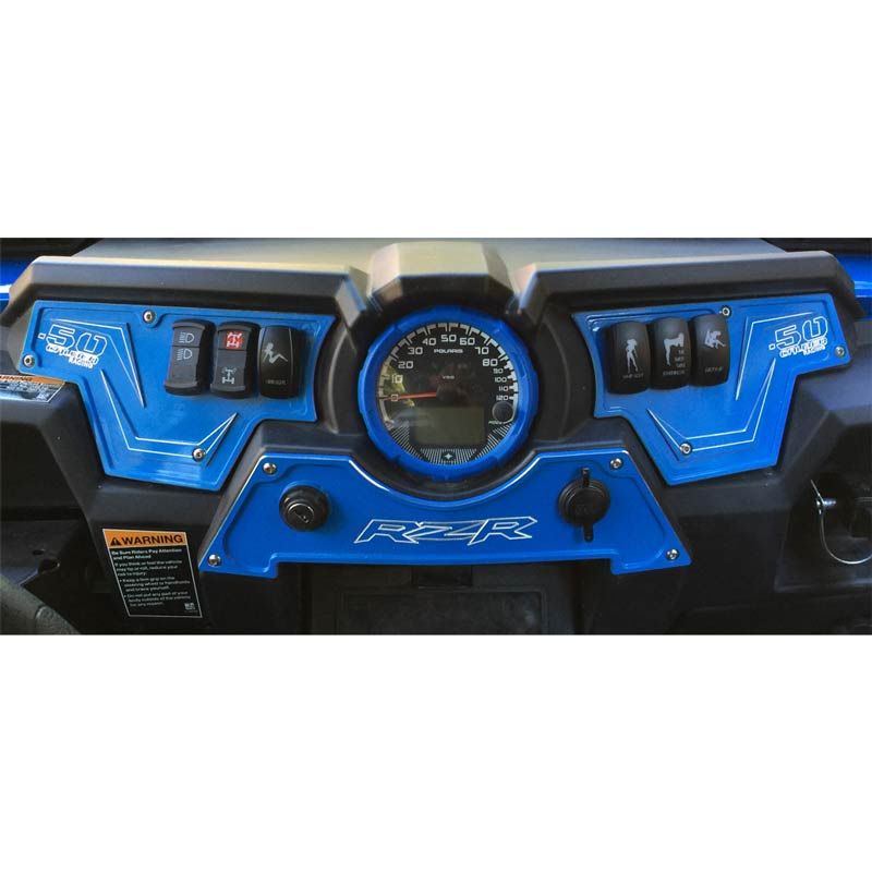Voodoo Blue | Voodoo Blue 6061 CNC Billet 6 Switch Dash Panel for RZR XP1000 -  Installed