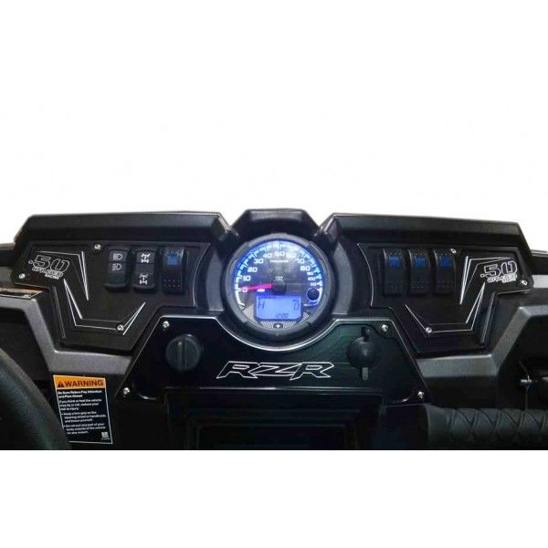 Black | Stealth Black 6061 CNC Billet 6 Switch Dash Panel for RZR XP1000 -  Installed