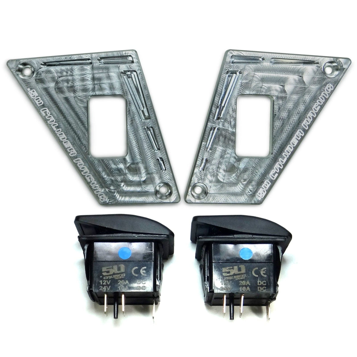 Raw Silver | Polaris RZR 170 2 Switch Dash Panel Kit Raw Silver
