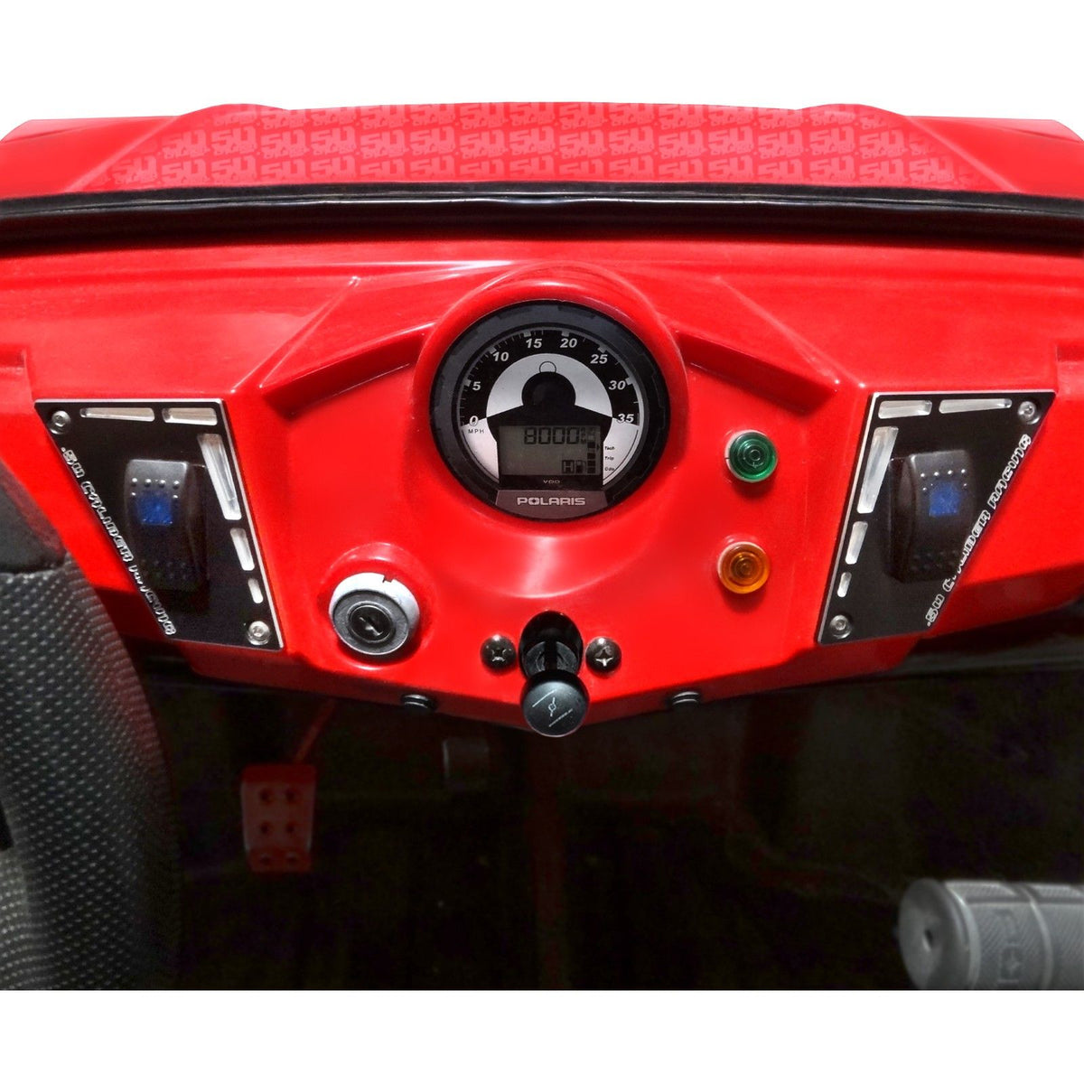 Black | Polaris RZR 170 2 Switch Dash Panel Kit Raw Black Powder Coat