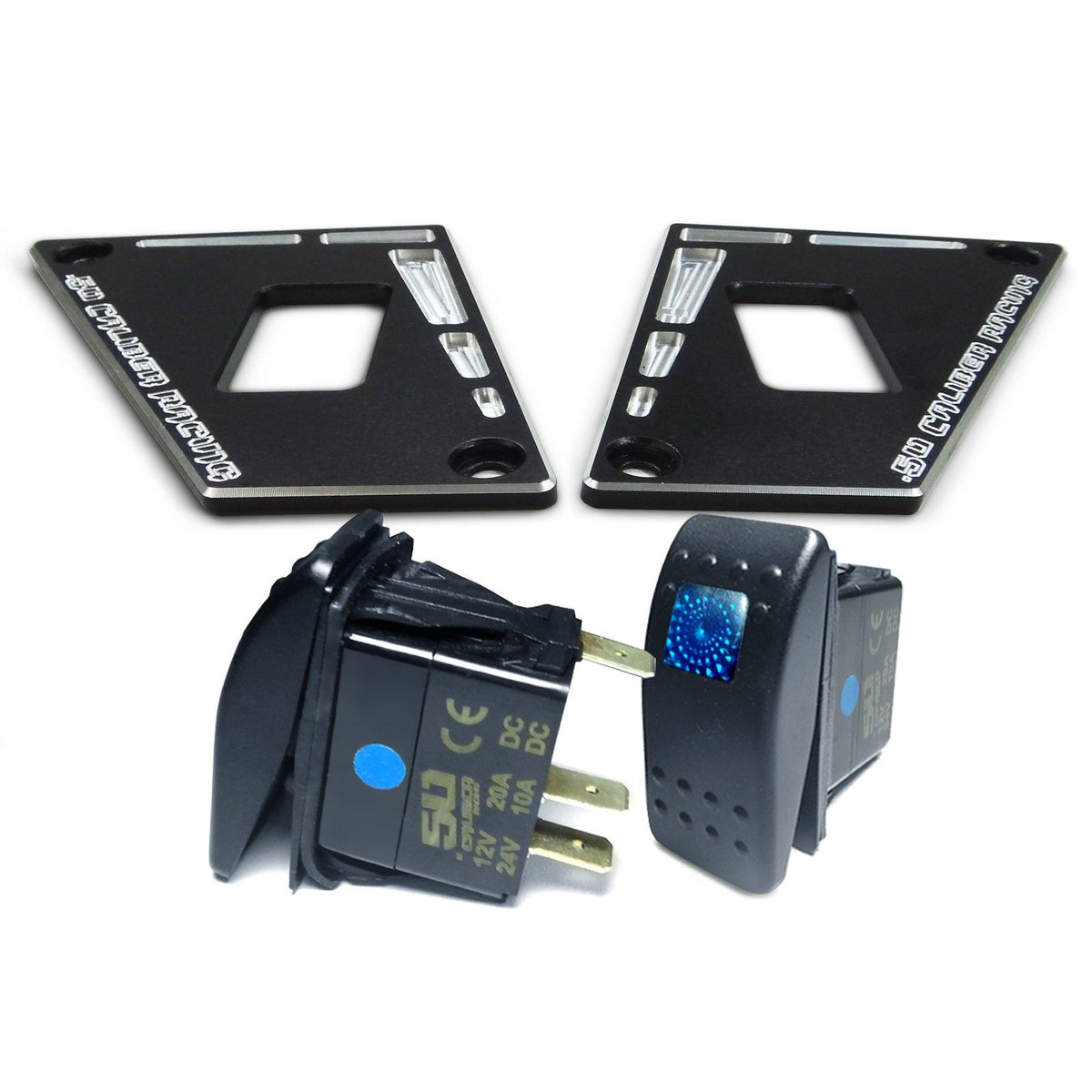 Black | Polaris RZR 170 2 Switch Dash Panel Kit Raw Black Powder Coat
