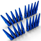 Blue | 12x1.25mm Extended Spike Lug Nuts - Acorn Taper - 50 Caliber Racing - 20 Pack for 5 lug cars - Blue