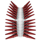 Red | 12x1.25mm Extended Spike Lug Nuts - Acorn Taper - 50 Caliber Racing - 24 Pack for 6 lug cars - Red