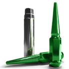 Green | 12x1.25mm Extended Spike Lug Nuts - Acorn Taper - 50 Caliber Racing - Green