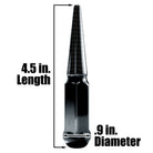 Black | 12x1.25mm Extended Spike Lug Nuts - Acorn Taper - 50 Caliber Racing - Black