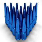 Blue | 14x1.5mm Extended Spike Lug Nuts - Acorn Taper - 50 Caliber Racing - Pack of 20 fpr 5 Lug Vehicles - Blue