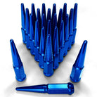 Blue | 14x1.5mm Extended Spike Lug Nuts - Acorn Taper - 50 Caliber Racing - Pack of 24 for 6 Lug Vehicles - Blue