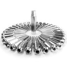 Chrome | 14x1.5mm Extended Spike Lug Nuts - Acorn Taper - 50 Caliber Racing - Pack of 32 for 8 Lug Vehicles - Chrome
