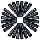 Black | 14x2.0 Extended Spike Lug Nuts - Acorn Taper - 50 Caliber Racing - Set of 24 For F150 6 Lug Trucks - Black