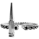 Chrome | 14x2.0 Extended Spike Lug Nuts - Acorn Taper - 50 Caliber Racing - Set of 32 For F250 8 Lug Trucks - Chrome