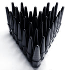 Black | 14x2.0 Extended Spike Lug Nuts - Acorn Taper - 50 Caliber Racing - Set of 32 For F250 8 Lug Trucks - Black