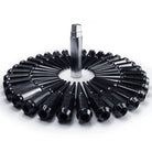 Black | 14x2.0 Extended Spike Lug Nuts - Acorn Taper - 50 Caliber Racing - Set of 32 For F250 8 Lug Trucks - Black