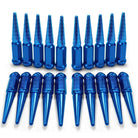 Blue | 9/16 Inch Extended Spike Lug Nuts - Acorn Taper - 50 Caliber Racing - 20 Pack for 5 Lug Vehicles - Blue