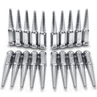 Chrome | 9/16 Inch Extended Spike Lug Nuts - Acorn Taper - 50 Caliber Racing - 20 Pack for 5 Lug Vehicles - Chrome