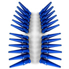 Blue | 9/16 Inch Extended Spike Lug Nuts - Acorn Taper - 50 Caliber Racing - 24 Pack for 5 lug Vehicles - Blue