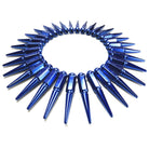 Blue | 9/16 Inch Extended Spike Lug Nuts - Acorn Taper - 50 Caliber Racing - 32 Pack for 8 Lug Vehicles - Blue