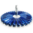 Blue | 9/16 Inch Extended Spike Lug Nuts - Acorn Taper - 50 Caliber Racing - 32 Pack for 8 Lug Vehicles - Blue