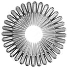 Chrome | 9/16 Inch Extended Spike Lug Nuts - Acorn Taper - 50 Caliber Racing - 32 Pack for 8 Lug Vehicles - Chrome