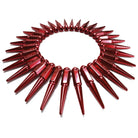 Red | 9/16 Inch Extended Spike Lug Nuts - Acorn Taper - 50 Caliber Racing - 32 Pack for 8 Lug Vehicles - Red