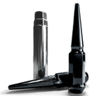 Black | 9/16 Inch Extended Spike Lug Nuts - Acorn Taper - 50 Caliber Racing - Black
